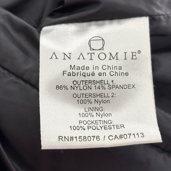 Anatomie Black Megeve Belted Puffer Hooded Jacket - Picture 11 of 12